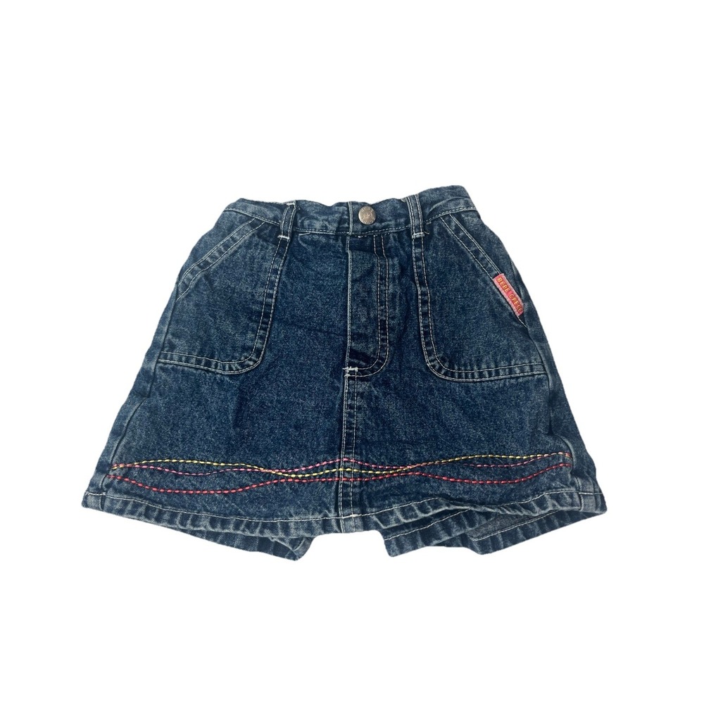Vtg Bebe Crece 24 Month Denim Skort Jean Shorts Toddler Girl‎ Y2K